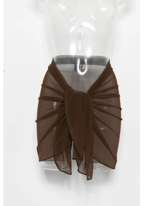 Fisico sheer-finish pareo - Brown