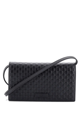 Gucci Pre-Owned Wallet on Strap Microguccissima Leather crossbody bag - Black