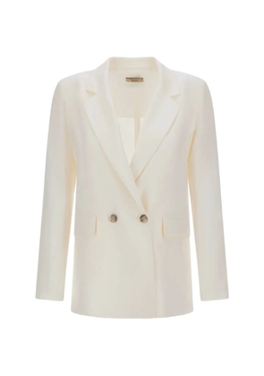 Herno double-breasted linen blazer - Neutrals