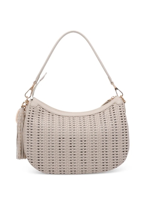 La Carrie woven logo-detail tote bag - Neutrals