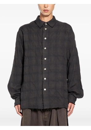 Andrea Ya'aqov check-pattern long-sleeve shirt - Brown