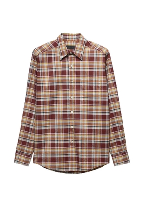 Prada Checked cotton shirt - Brown