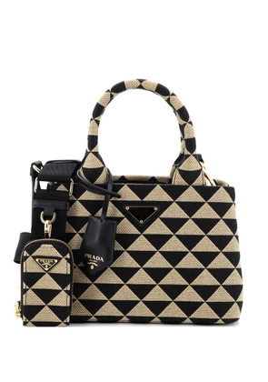 Prada Pre-Owned Symbole Jacquard Small tote bag - Neutrals