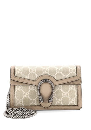 Gucci Pre-Owned Dionysus Bag GG Coated Canvas with Leather Super Mini crossbody bag - Neutrals
