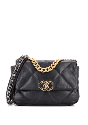 CHANEL Pre-Owned 19 Flap Bag Quilted Leather Medium crossbody bag - Black