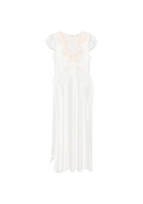 DÔEN Coraline lace V-neck midi dress - White