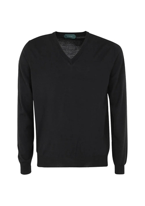 Zanone V-neck sweater - Black