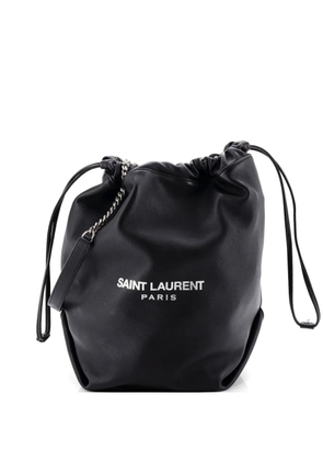 Saint Laurent Pre-Owned Teddy Leather Large bucket bag - Black