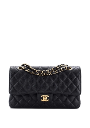 CHANEL Pre-Owned Classic Double Flap Bag Quilted Caviar Medium shoulder bag - Black