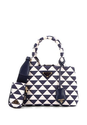 Prada Pre-Owned Symbole Jacquard Small tote bag - Blue