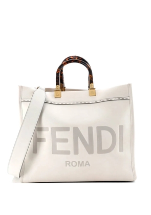 Fendi Pre-Owned Sunshine Shopper Leather Medium tote bag - White