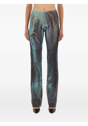 Jean Paul Gaultier metallic-effect trousers - Black