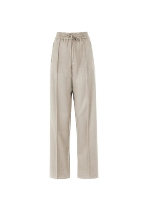 D.Exterior drawstring-fastening panelled trousers - Neutrals