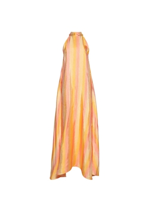 Dima Ayad halterneck dress - Orange