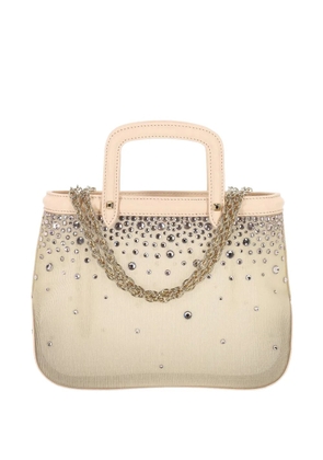 Rodo crystal-embellished tote bag - Neutrals