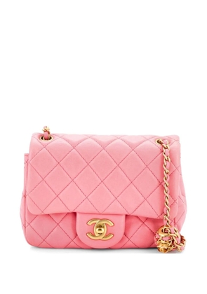 CHANEL Pre-Owned Pearl Crush Square Flap Bag Quilted Lambskin Mini crossbody bag - Pink