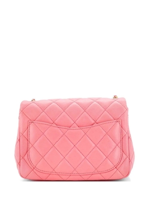 CHANEL Pre-Owned Pearl Crush Square Flap Bag Quilted Lambskin Mini crossbody bag - Pink