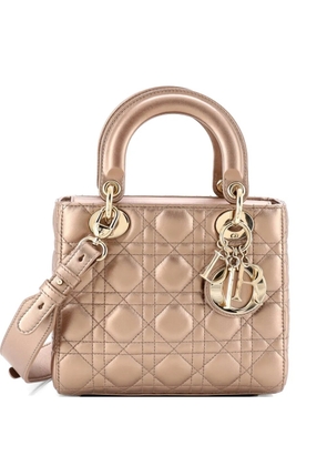 Christian Dior Pre-Owned My ABCDior Lady Dior Bag Metallic Cannage Quilt Leather shoulder bag - Gold