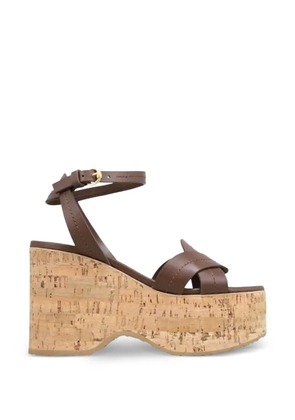 Gianvito Rossi crossover platform sandals - Brown