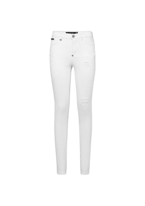 Philipp Plein distressed jeans - White