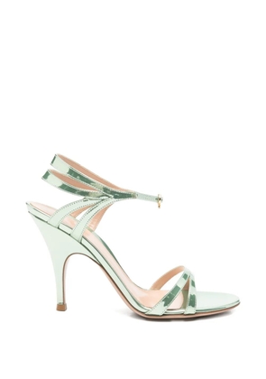 Gianvito Rossi metallic strap heeled sandals - Green