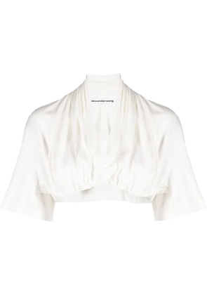 Alexander Wang draped crop top - White