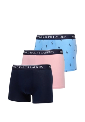 Polo Ralph Lauren logo-waistband trunks (set of three) - Blue
