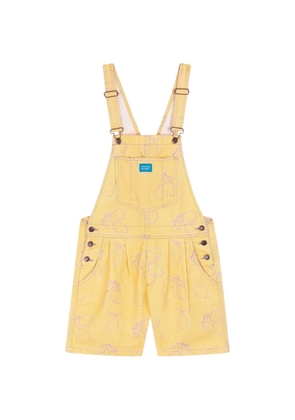 Favorite People adjustable straps lemon-print playsuits - Yellow