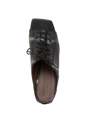 Collection Privée? leather lace-up mules - Black