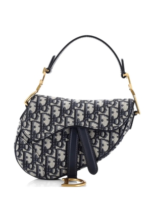 Christian Dior Pre-Owned Saddle Handbag Oblique Canvas Mini shoulder bag - Blue