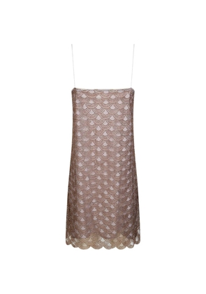 ROTATE BIRGER CHRISTENSEN scallop embellished mini dress - Neutrals
