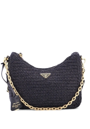Prada Pre-Owned Re-Edition 2005 Shoulder Bag Raffia Small crossbody bag - Black