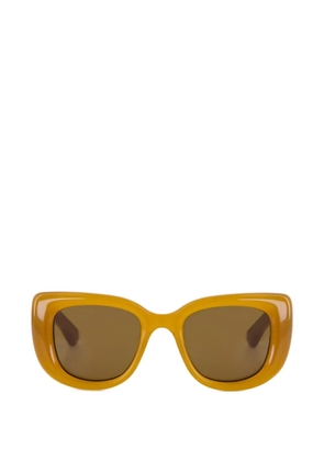 Saint Laurent Eyewear logo-detail sunglasses - Yellow