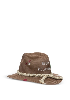 THE HAT GANG Busy Relaxing fedora hat - Brown