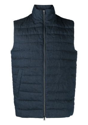 Herno padded zip-up gilet - Blue