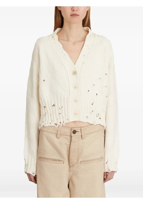 Marni distressed buttoned cardigan - Neutrals
