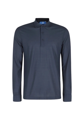 Kired long-sleeved polo shirt - Blue