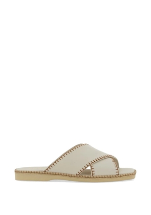 Hogan cross-over flat sandals - Neutrals
