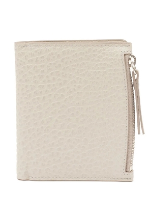 Maison Margiela grainy flap leather wallet - Neutrals