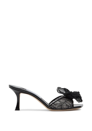 Jimmy Choo Skye Corsage bow-detail mules - Black
