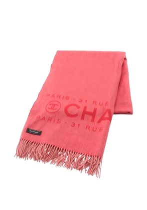 CHANEL Pre-Owned 1986-1988 Stall logo-detail scarf - Red