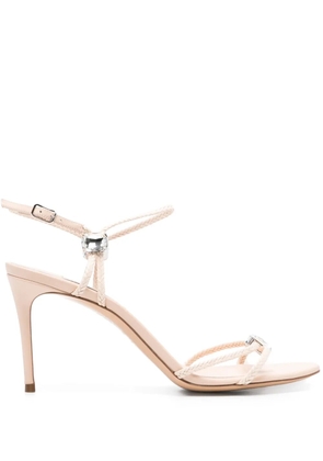 Casadei round-toe embellished sandals - Pink