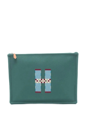 Hermès Pre-Owned 2020s Flat H Natte clutch bag - Green