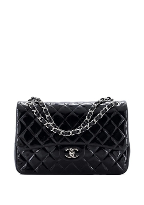 CHANEL Pre-Owned Classic Double Flap Bag Quilted Patent Jumbo shoulder bag - Black