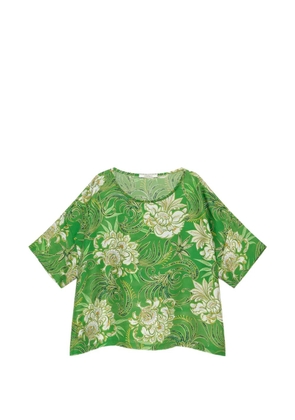MALIPARMI printed oversized shirt - Green