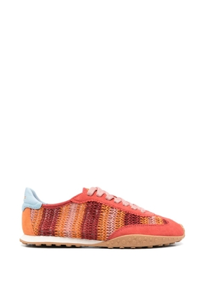 Hoff striped panelled sneakers - Orange