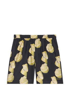 Givenchy elasticated-waist fruit-print shorts - Black