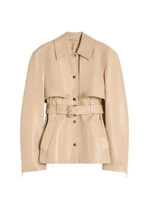 Sportmax leather two-piece jacket - Neutrals