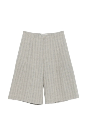 OUR LEGACY striped-pattern tailored shorts - Grey