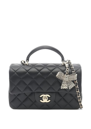CHANEL Pre-Owned 2021 mini Classic Flap top-handle tote bag - Black